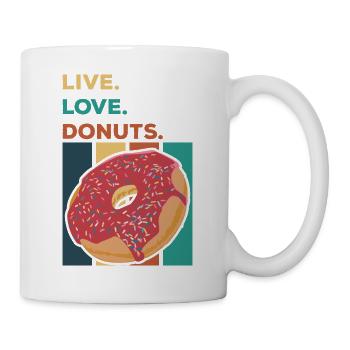 Live. Love. Donuts - Mug - white - Right