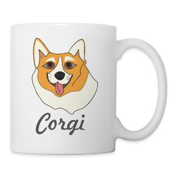 Corgi-Gesicht - Tasse - Weiß - Rechts