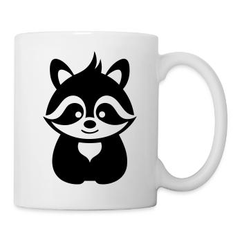 Waschbär - Tasse - Weiß - Rechts