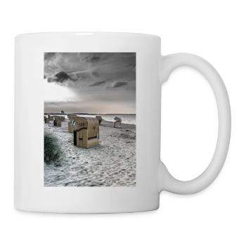 Beach chairs by the sea - Mug - white - Right