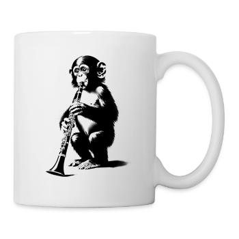 Singe Orchestre Clarinette Street Art Banksy Style - Mug blanc - blanc - Droite