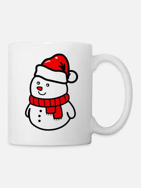 schneemann - Tasse - Weiß