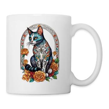 Cat Mexico - Dia de los Muertos - Mug - white - Right