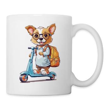 Cute Dog School Beginner School Way Design - Mug - white - Right