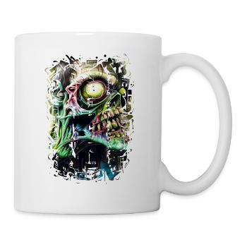 Graffiti Street Art Spray Vintage Stencil Retro - Mug - white - Right