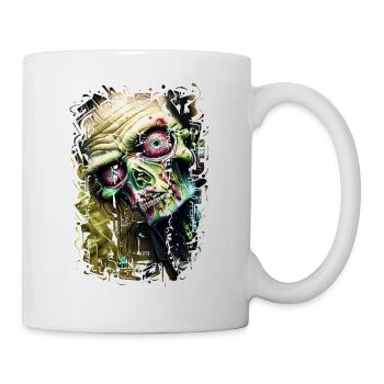 Graffiti Street Art Spray Vintage Schablone Retro - Tasse - Weiß - Rechts