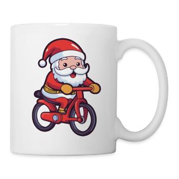 Père Noël vélo Noël - Mug blanc - blanc - Droite