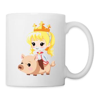 Prinzessin Schwein Märchen - Tasse - Weiß - Rechts
