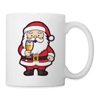 Père Noël buvant de la bande dessinée de Noël - Mug blanc - blanc - Droite