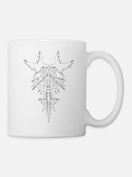 Viking Design Ravens Odin’s Hugin et Munin - Mug blanc - blanc