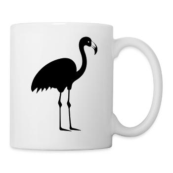 flamant rose - Mug blanc - blanc - Droite