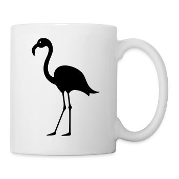 flamant rose - Mug blanc - blanc - Droite