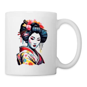 Geisha / Chinesisch / Japanisch / Anime / Comic - Tasse - Weiß - Rechts