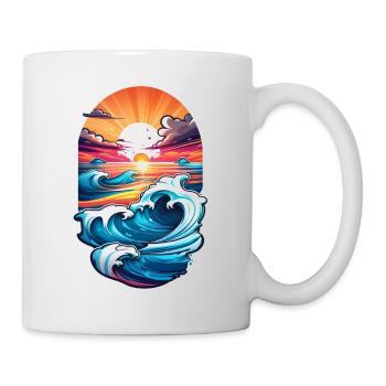 Wave - Sommer - Urlaub - Tasse - Weiß - Rechts