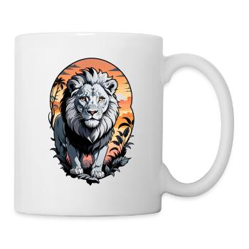 Lion, Lion Cub and Jungle - Mug - white - Right