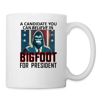 Bigfoot pour le président - Mug blanc - blanc - Droite