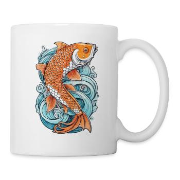carpe koi - poisson japon - Mug blanc - blanc - Droite