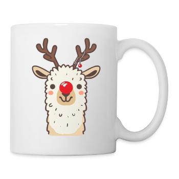 Lama Alpaka Weihnachten - Tasse - Weiß - Rechts
