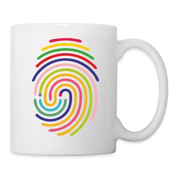 rainbow spiral lines. - Mug - white - Right