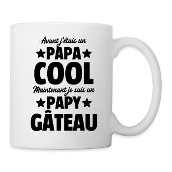 papa cool et papy gâteau / je suis un papy gâteau - Mug blanc - blanc - Droite