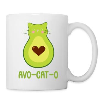 Eine lustige Avocato Katze Avocado Katzen - Tasse - Weiß - Rechts