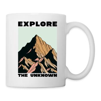 Explore The Unknown for camping, travel, trip - Mug - white - Right