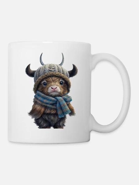 Mignon Highlander écossais - Mug blanc - blanc
