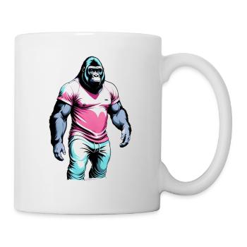 Cooler Gorilla - Tasse - Weiß - Rechts