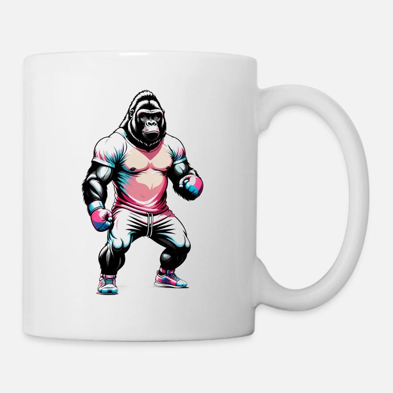 Boxe Boxeur Gorille - Mug blanc - blanc