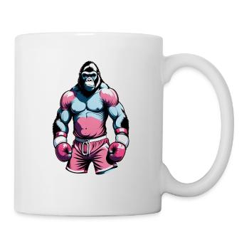 Boxen Gorilla Boxershorts - Tasse - Weiß - Rechts