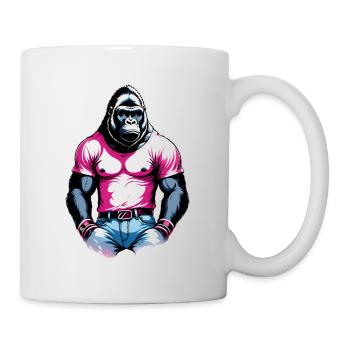 Boxe Boxeur Gorille - Mug blanc - blanc - Droite