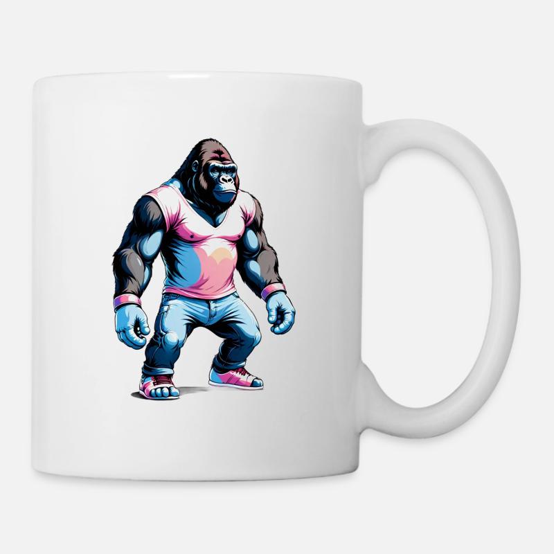 Boxe Boxeur Gorille - Mug blanc - blanc