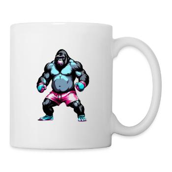 Boxen Gorilla Boxershorts - Tasse - Weiß - Rechts