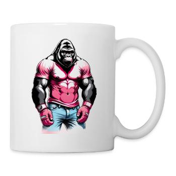 Gorilla Boxer Boxen - Tasse - Weiß - Rechts