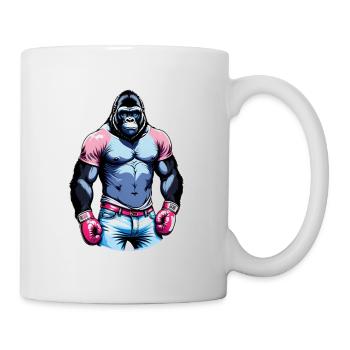 Boxen Gorilla Boxershorts - Tasse - Weiß - Rechts