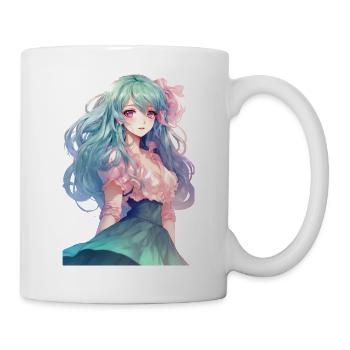 Anime girl with pink hair - Mug - white - Right