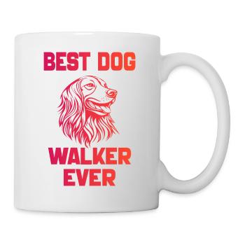 Irish Setter Best Dog Walker Ever funny dog retro - Mug - white - Right