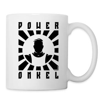 Power Onkel (Poweronkel / Strahlen / Black) - Tasse - Weiß - Rechts