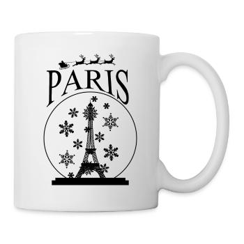 Paris Noël boule à neige et père Noël - Mug blanc - blanc - Droite