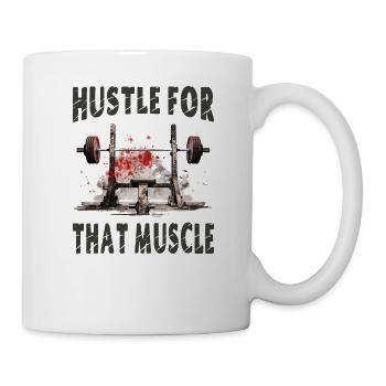 Se démener pour ce muscle - Mug blanc - blanc - Droite