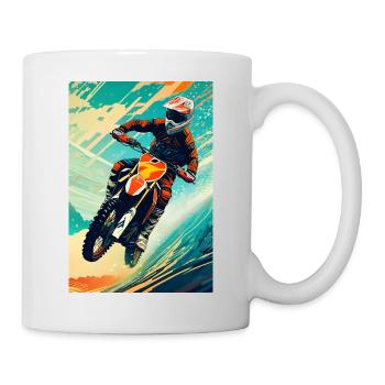 Motocross I - Mug blanc - blanc - Droite