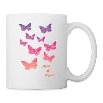 schmetterling butterfly - Tasse - Weiß - Rechts