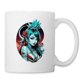 Indische Prinzessin - Aztek - Tasse - Weiß - Rechts