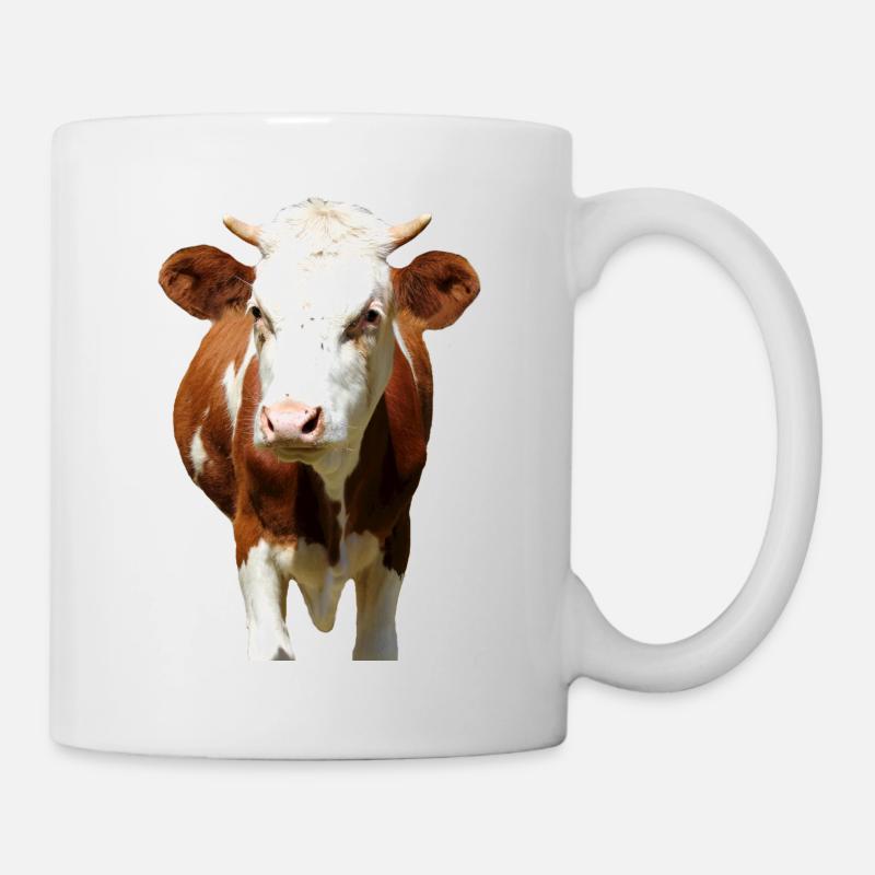 Kuh Kuhkopf - Tasse - Weiß