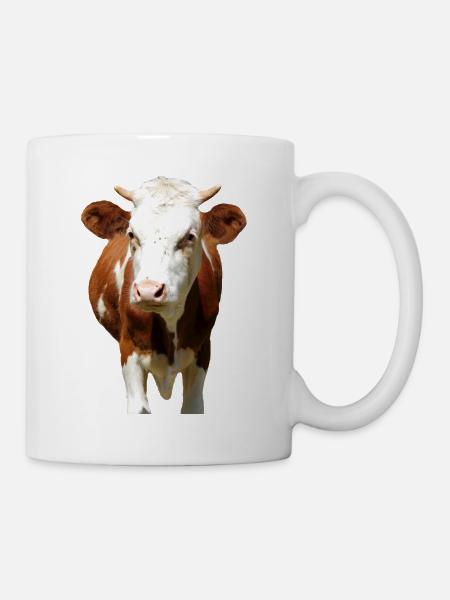 Tête de vache - Mug blanc - blanc