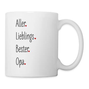 Aller Lieblings Bester Opa, Großvater, Geburtstag - Tasse - Weiß - Rechts