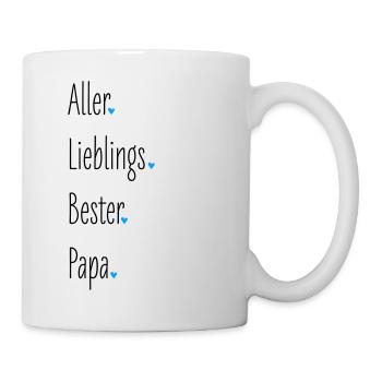 Aller Lieblings Bester Papa, Vater, Geburtstag - Tasse - Weiß - Rechts