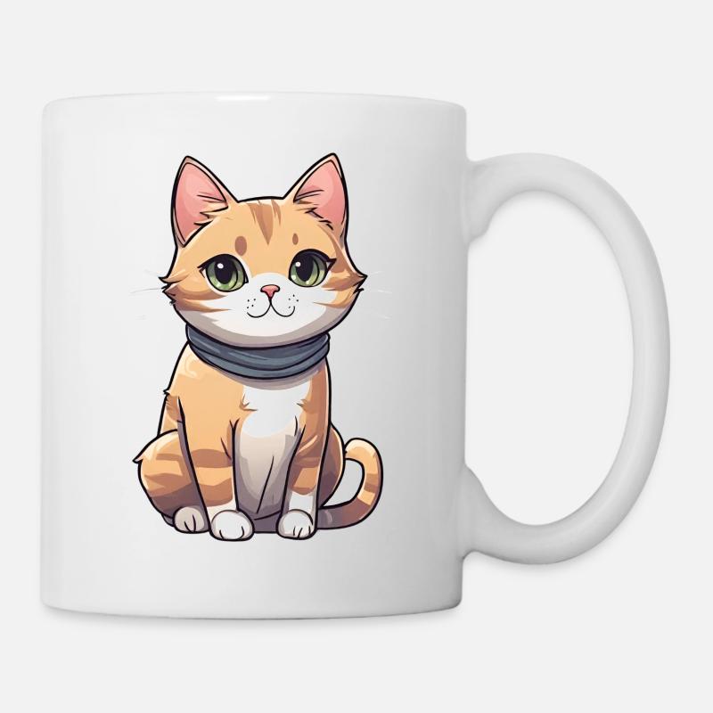 Niedliche Katze - Tasse - Weiß