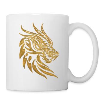 Fantaisie Tête De Dragon Anime Tatouage Reptile Mythique - Mug blanc - blanc - Droite
