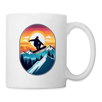 snowboard neige et ski - Mug blanc - blanc - Droite